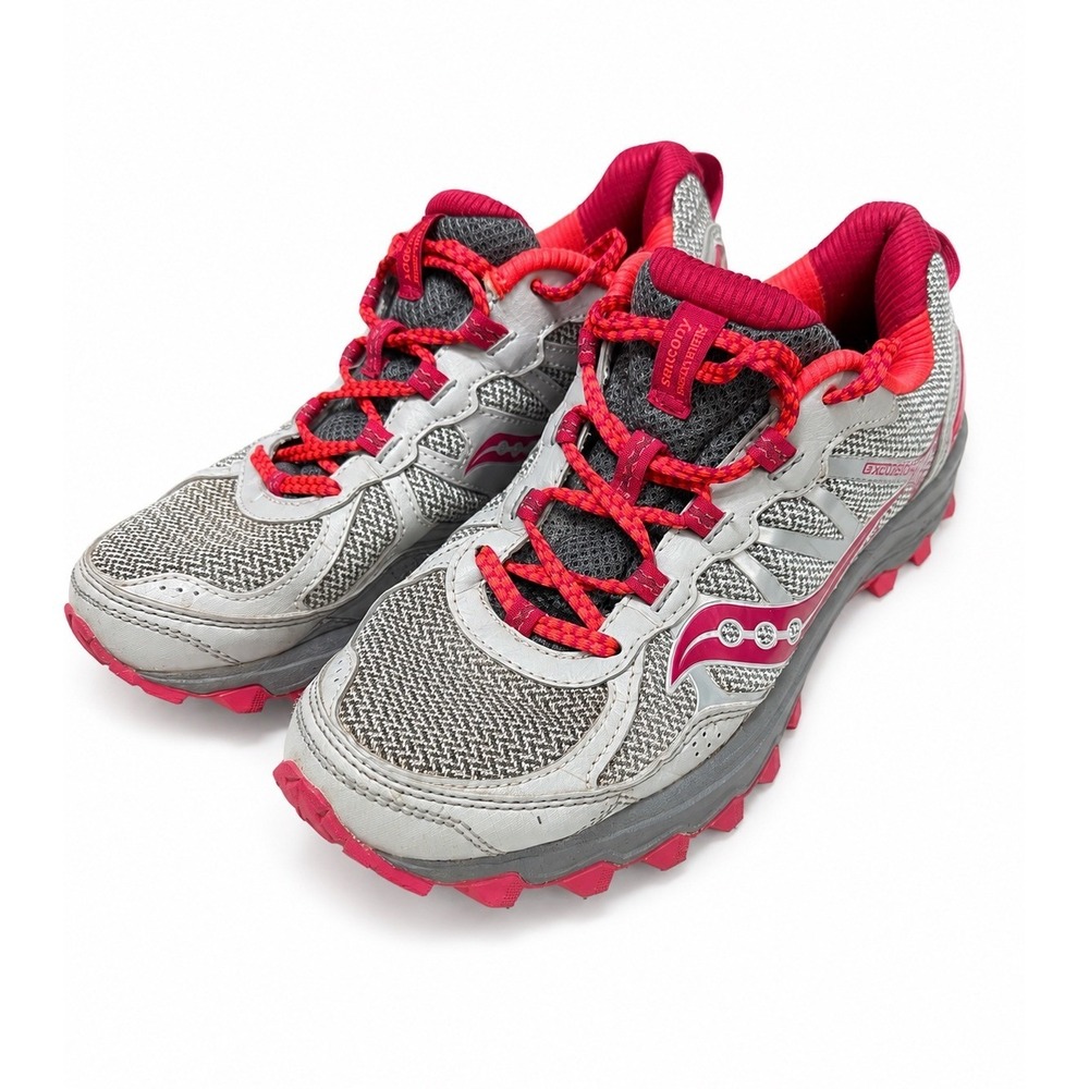 Saucony Excursion TR11 Trail Running Shoes Womens 7.5 Grey Pink S10392-1